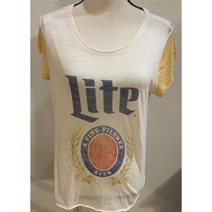 Miller Lite T Shirt Womens Size Medium